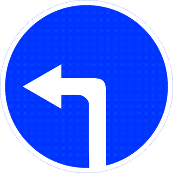 Знак 4.1.3 движение налево - Дорожные знаки - Предписывающие знаки - Магазин охраны труда ИЗО Стиль